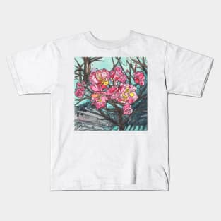 Pink cherry blossoms Kids T-Shirt